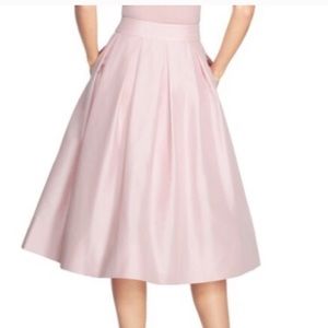 Pleated Taffeta Skirt